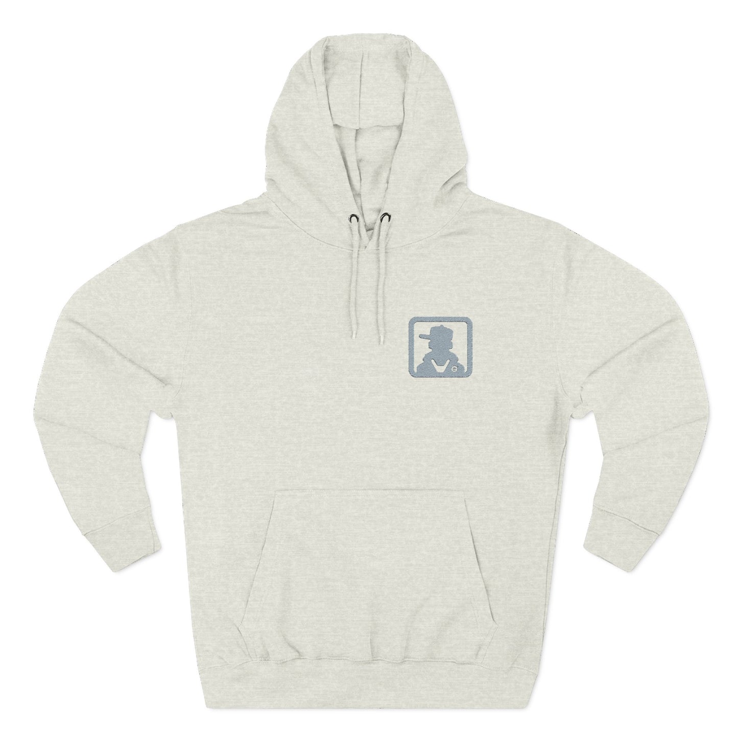 Minimal Pocket Logo White Hoodie