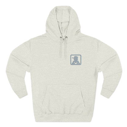 Minimal Pocket Logo White Hoodie