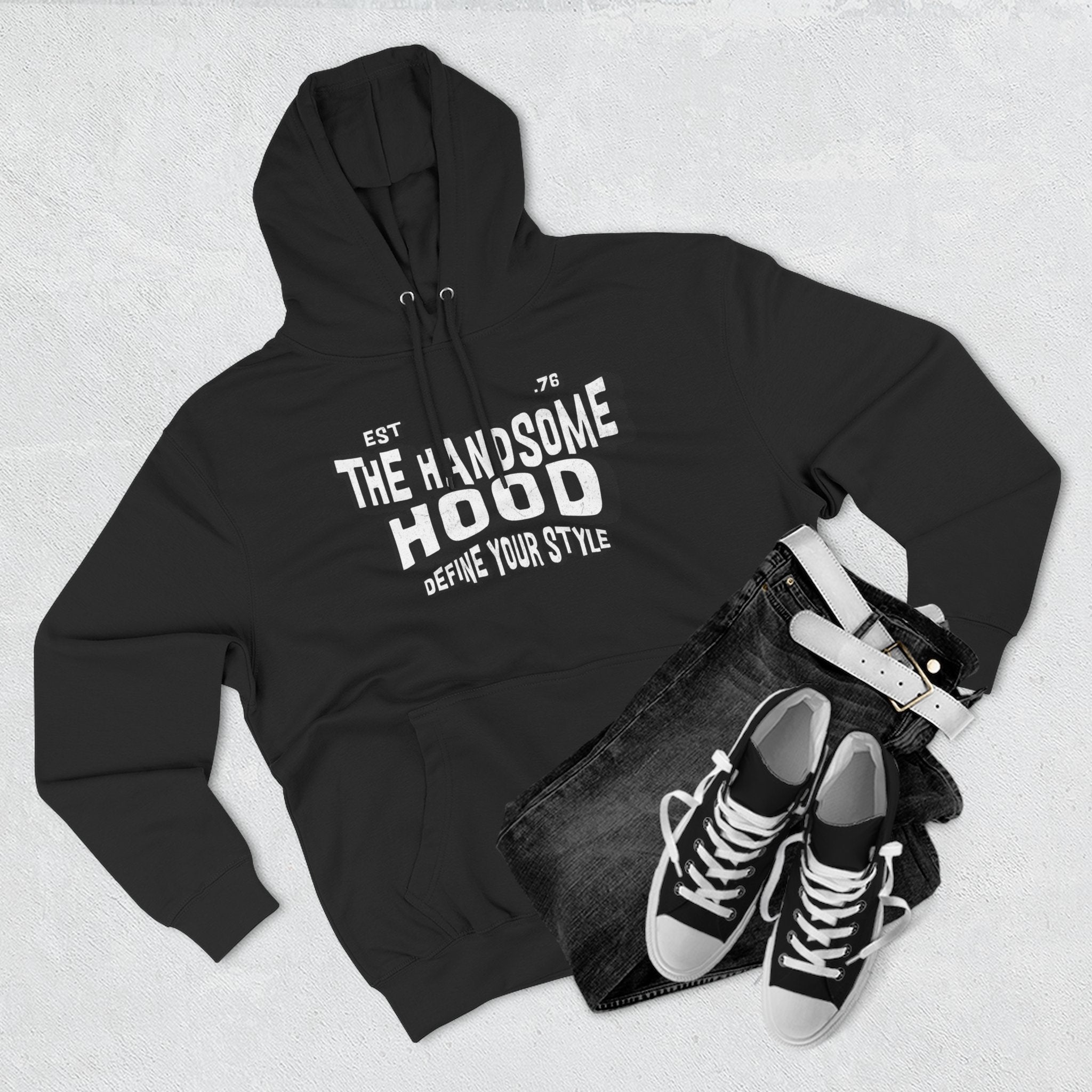 The Handsome Hood Hoodie – Retro Script Graphic Pullover