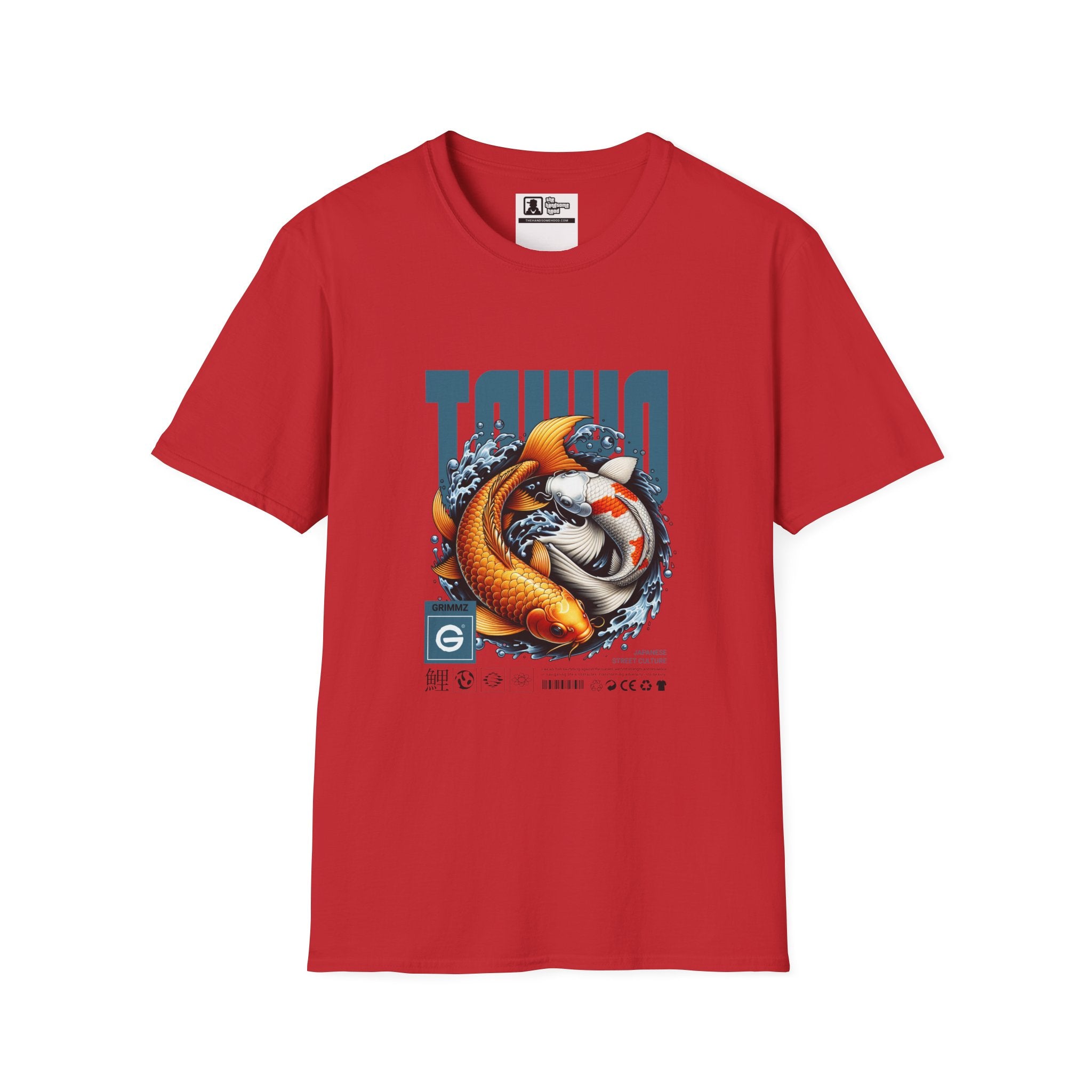 Koi Yin-Yang Graphic T-Shirt — Kyoto Fish Illustration Tee