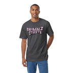 Grimmz Streetwear Tee — Pink Graffiti Logo T-Shirt