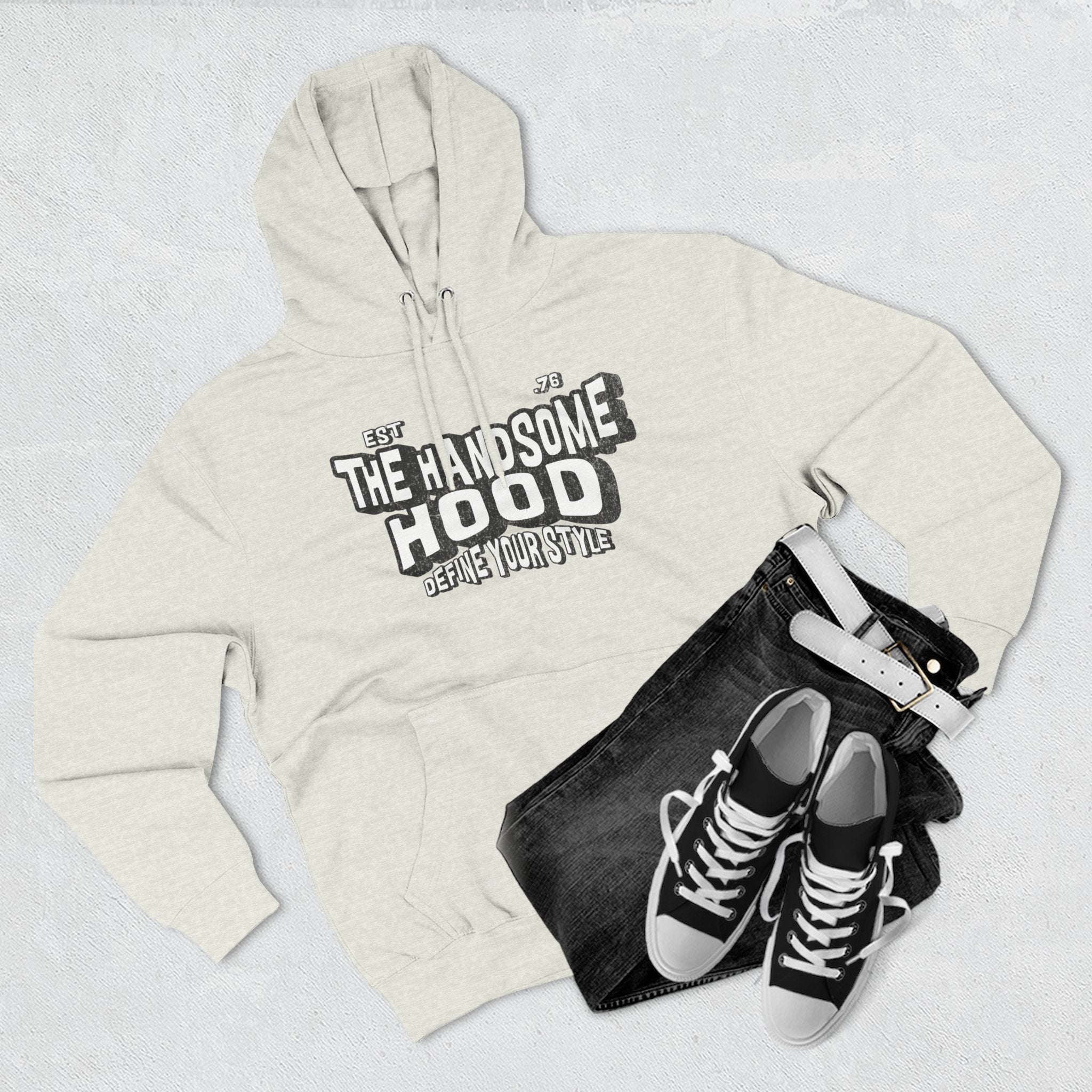 The Handsome Hood Hoodie – Retro Script Graphic Pullover