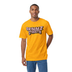 Grimmz Streetwear Tee — Pink Graffiti Logo T-Shirt