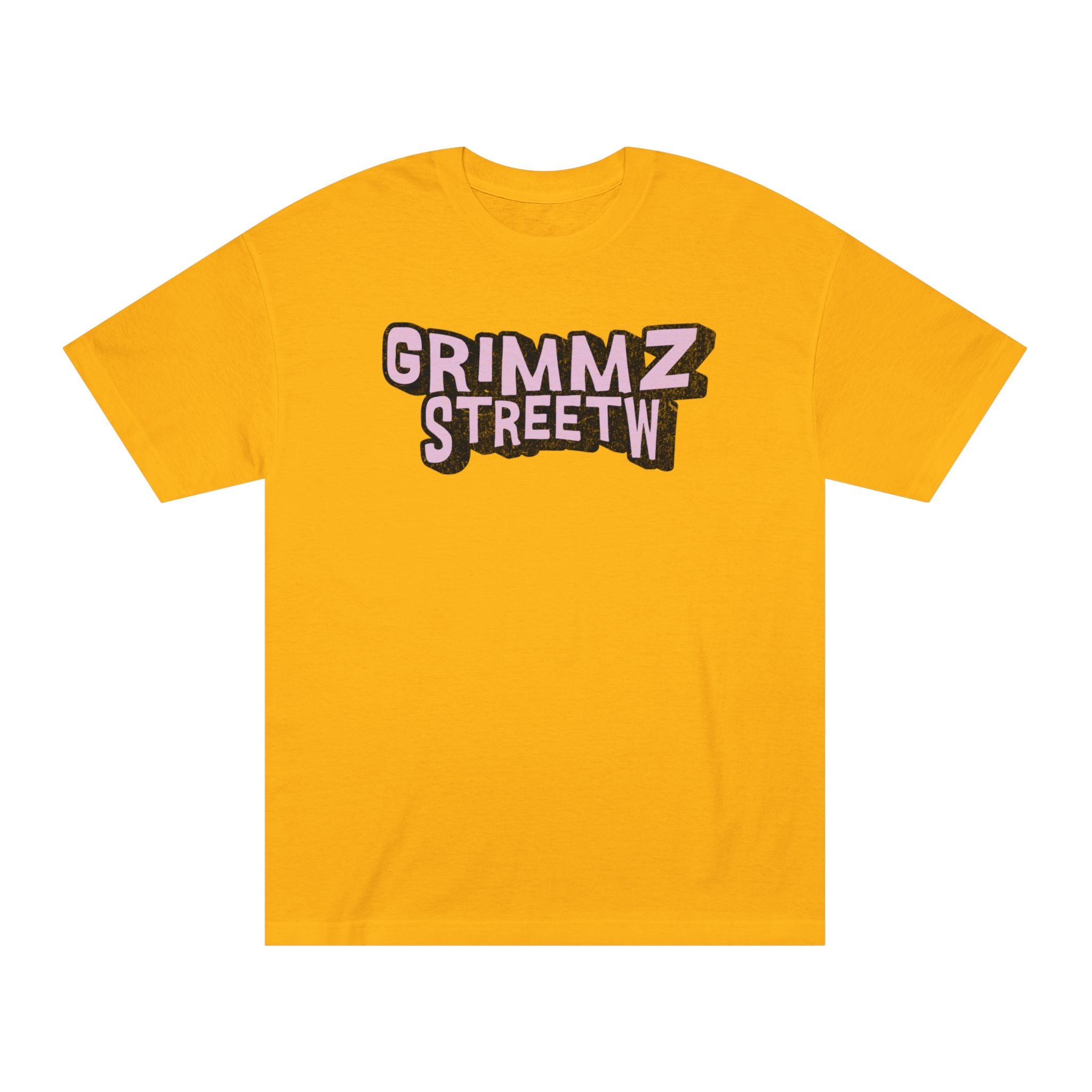Grimmz Streetwear Tee — Pink Graffiti Logo T-Shirt