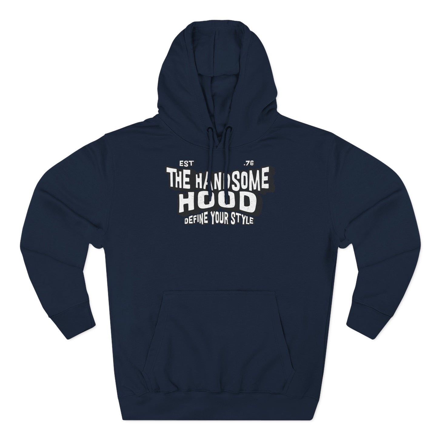 The Handsome Hood Fleece Hoodie - Retro Script Graphic Pullover
