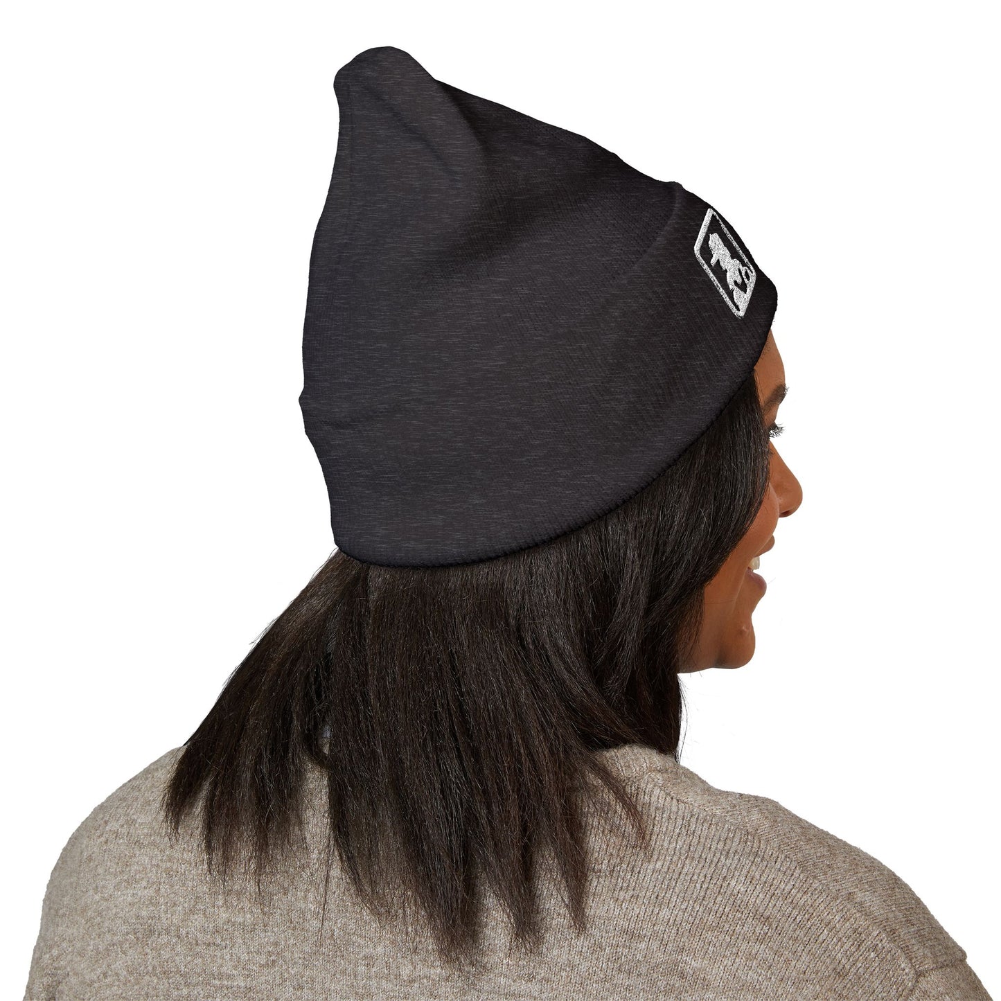 Classic Minimal Patch Knit Beanie