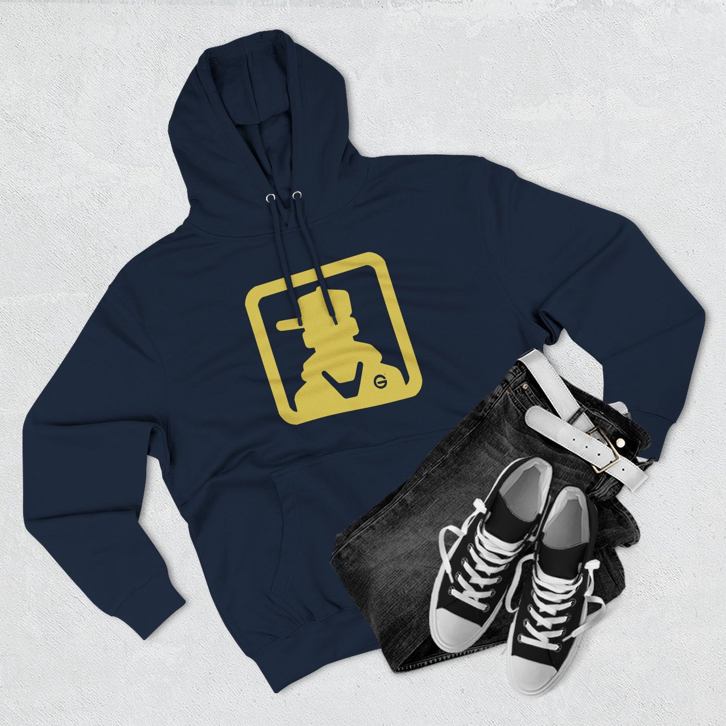 Gold Cowboy Western Hoodie Pullover