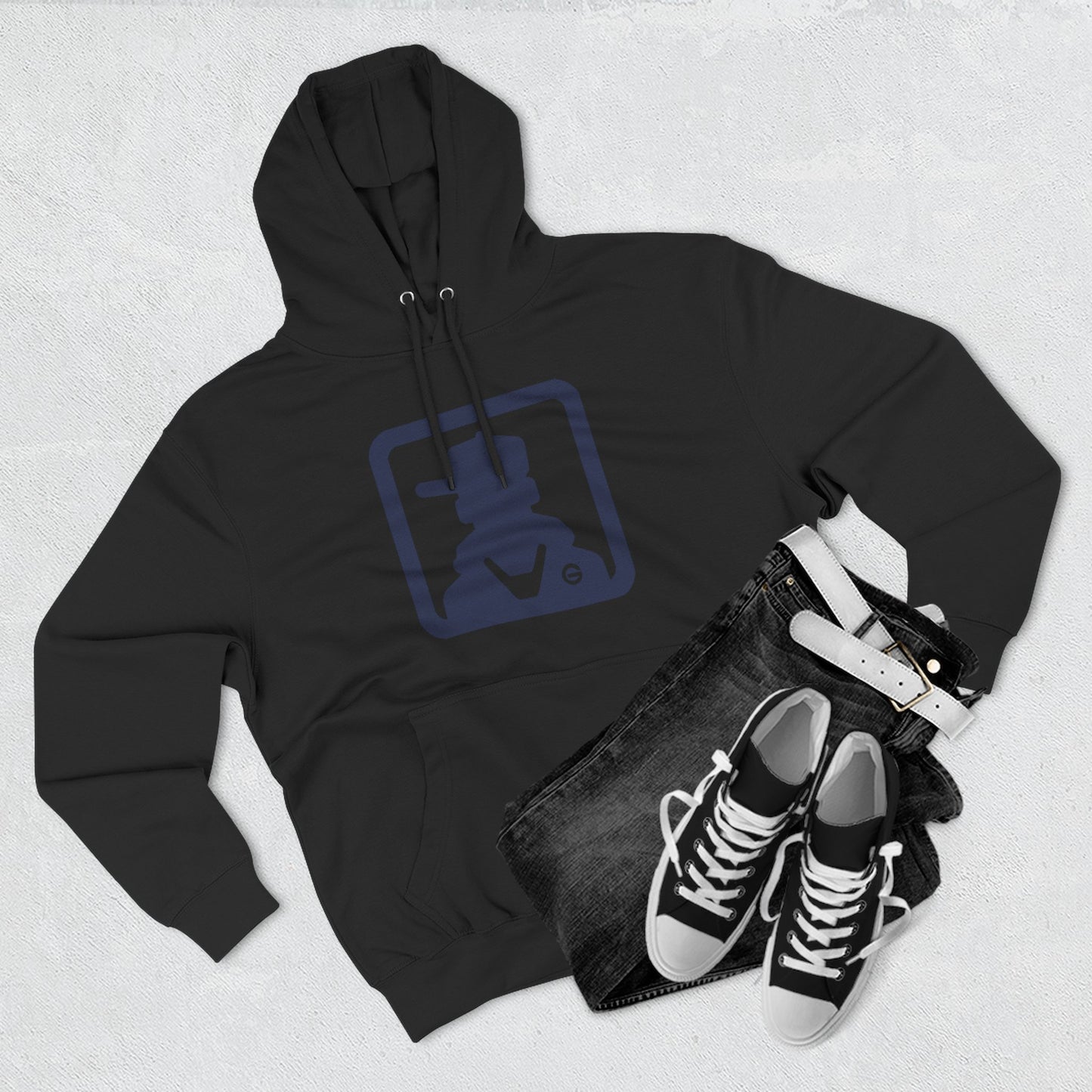 Minimalist Cowboy Silhouette Hoodie — Western Graphic Pullover