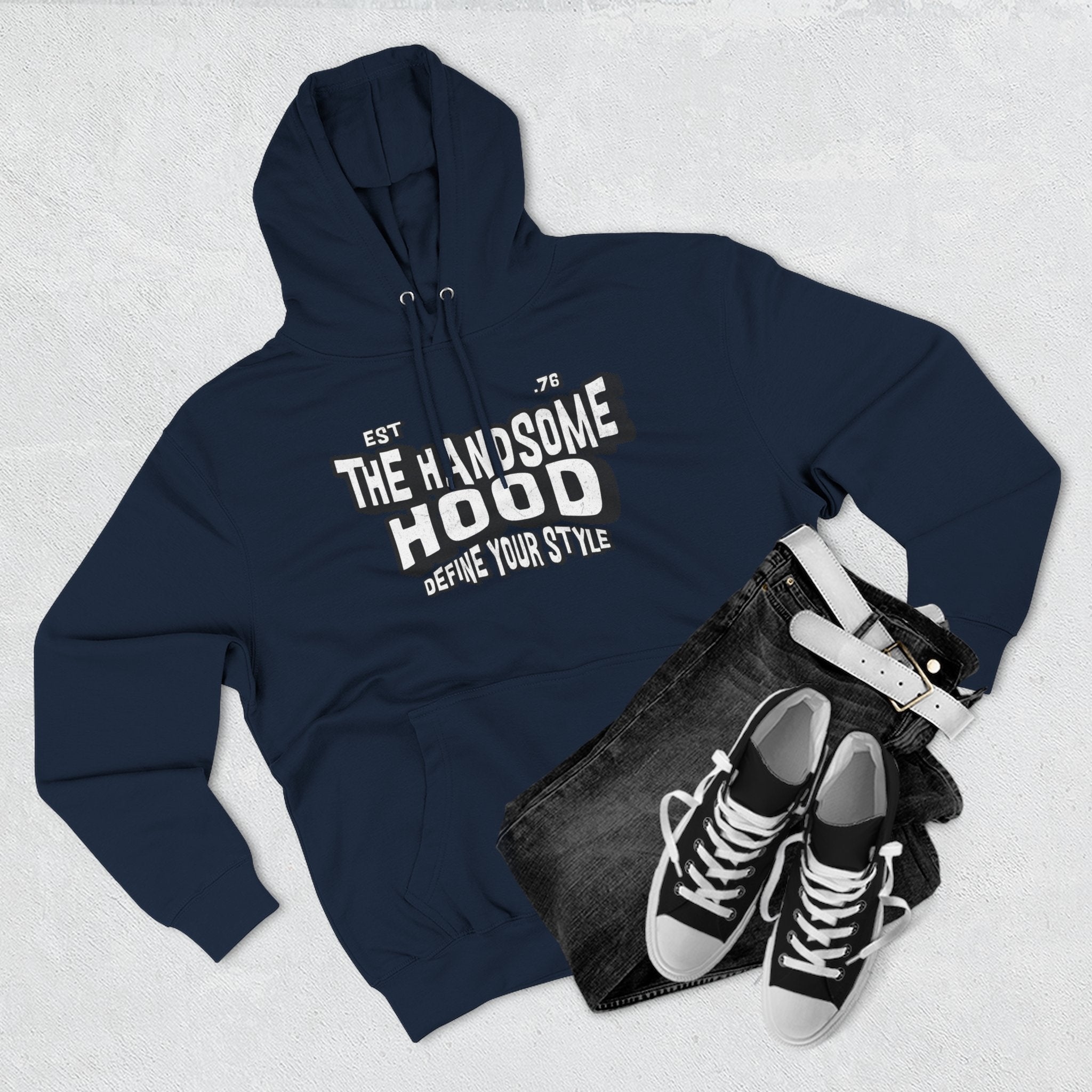 The Handsome Hood Hoodie – Retro Script Graphic Pullover