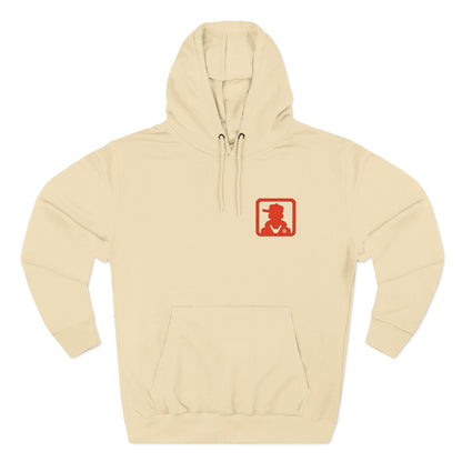 Minimal Red Lantern Chest Hoodie