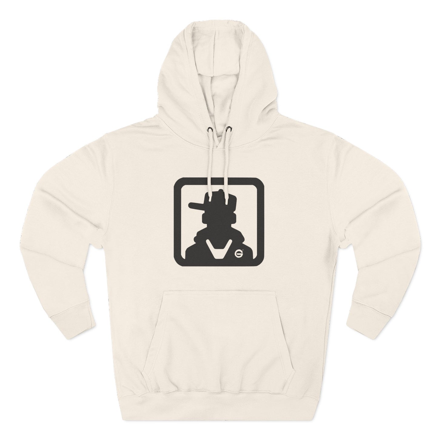 Minimal Silhouette Streetwear Fleece Hoodie