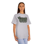 The Handsome Hood Tee — Vintage Military Green Graphic T-Shirt