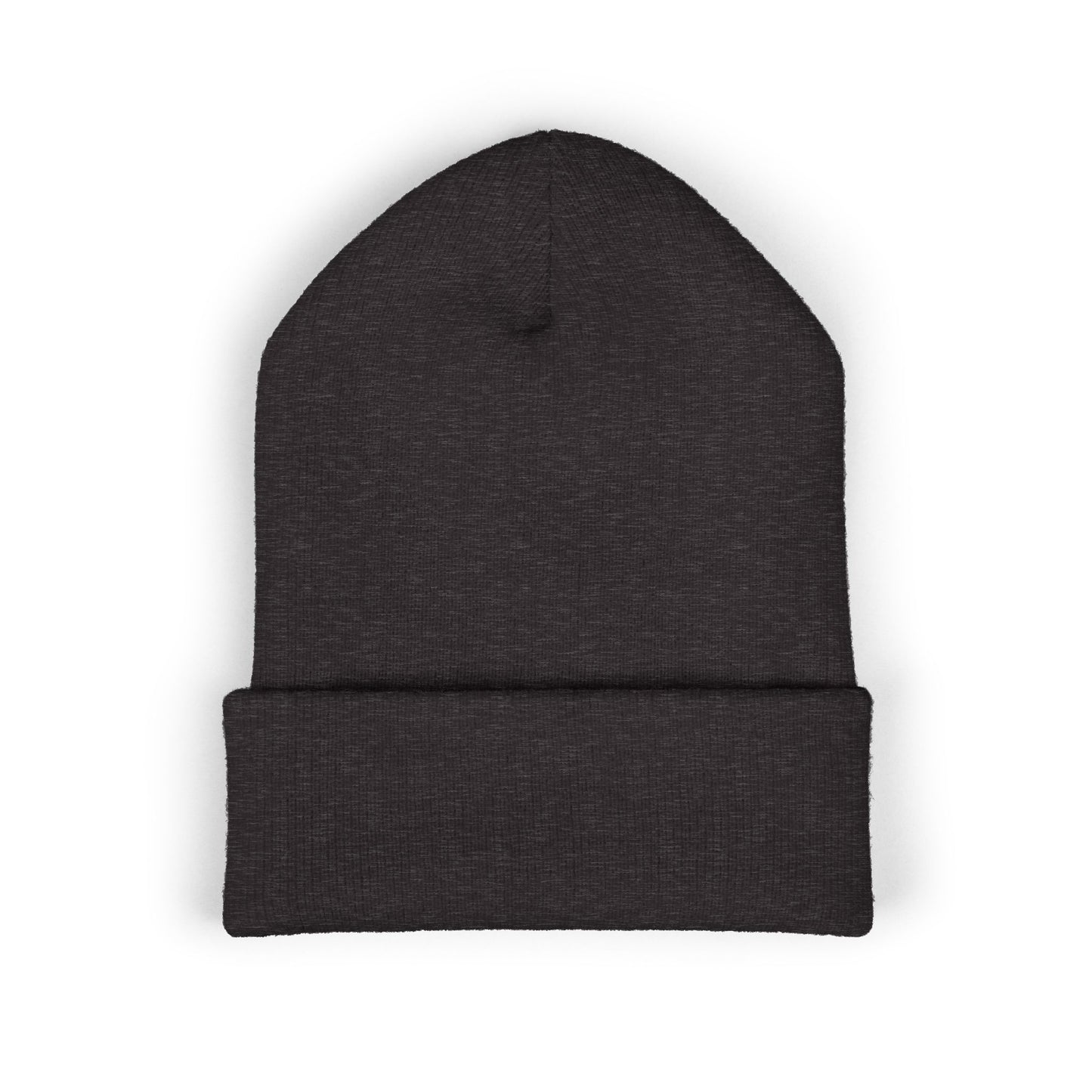 Minimalist White Logo Knit Beanie