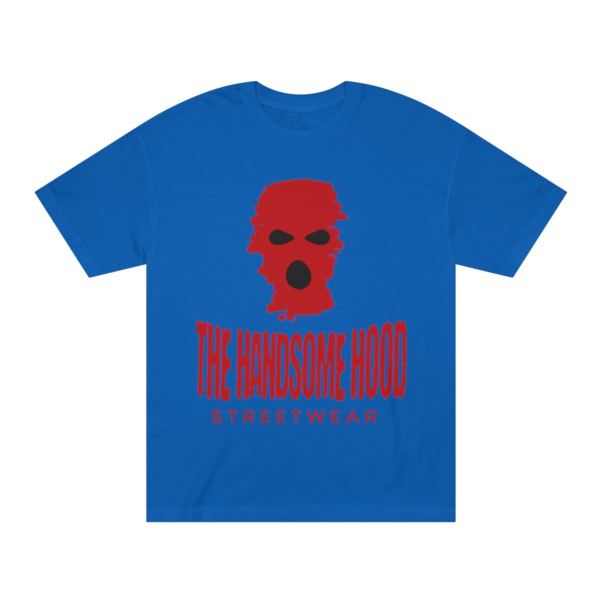The Handsome Hood Streetwear Tee — Red Balaclava Graphic T-Shirt