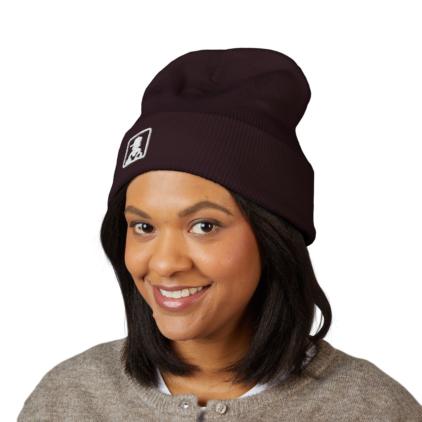 Classic Minimal Patch Knit Beanie