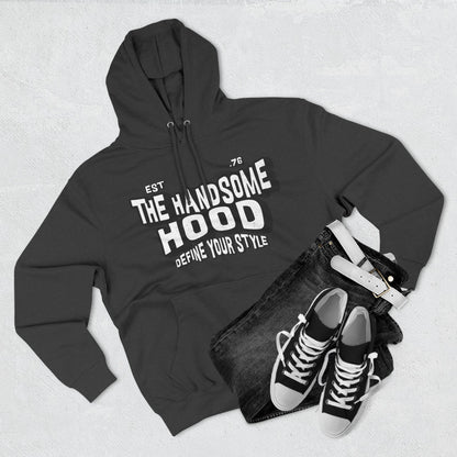 The Handsome Hood Fleece Hoodie - Retro Script Graphic Pullover