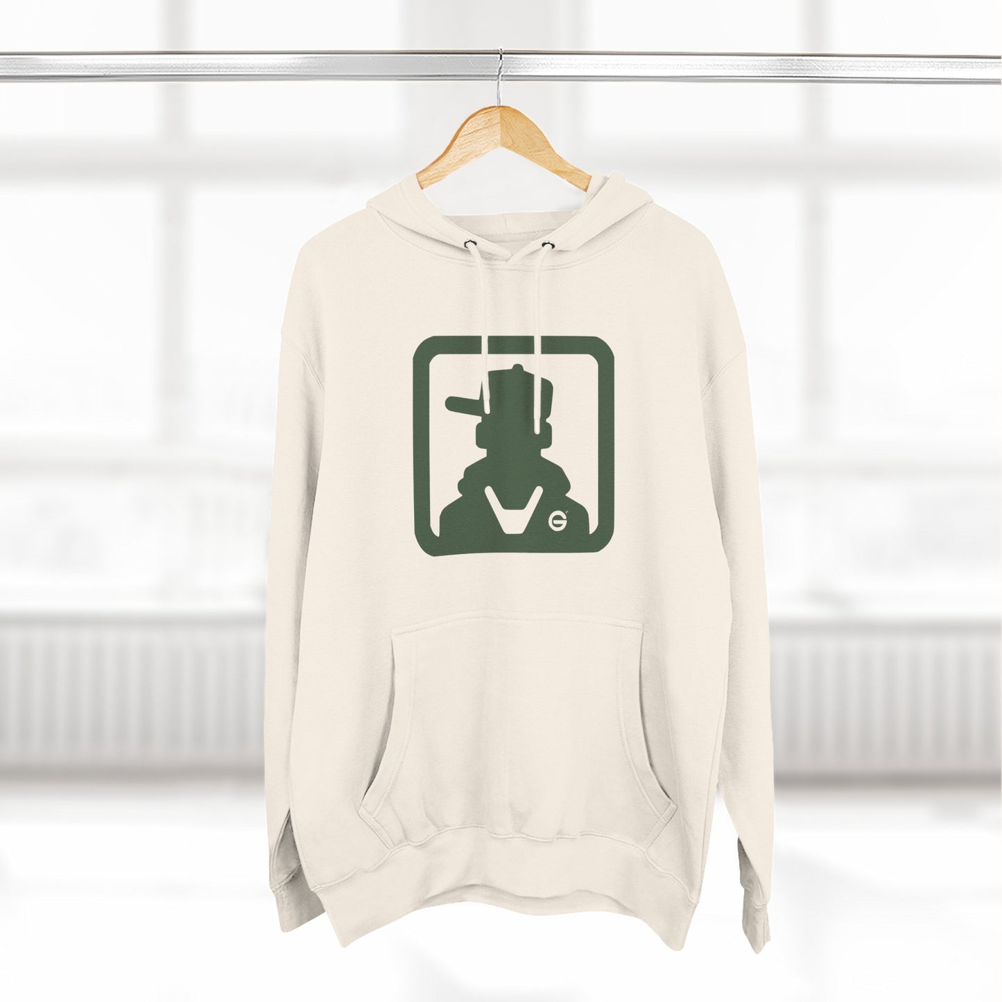 Minimal Green Icon Hoodie Pullover