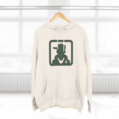 Minimal Green Icon Hoodie Pullover