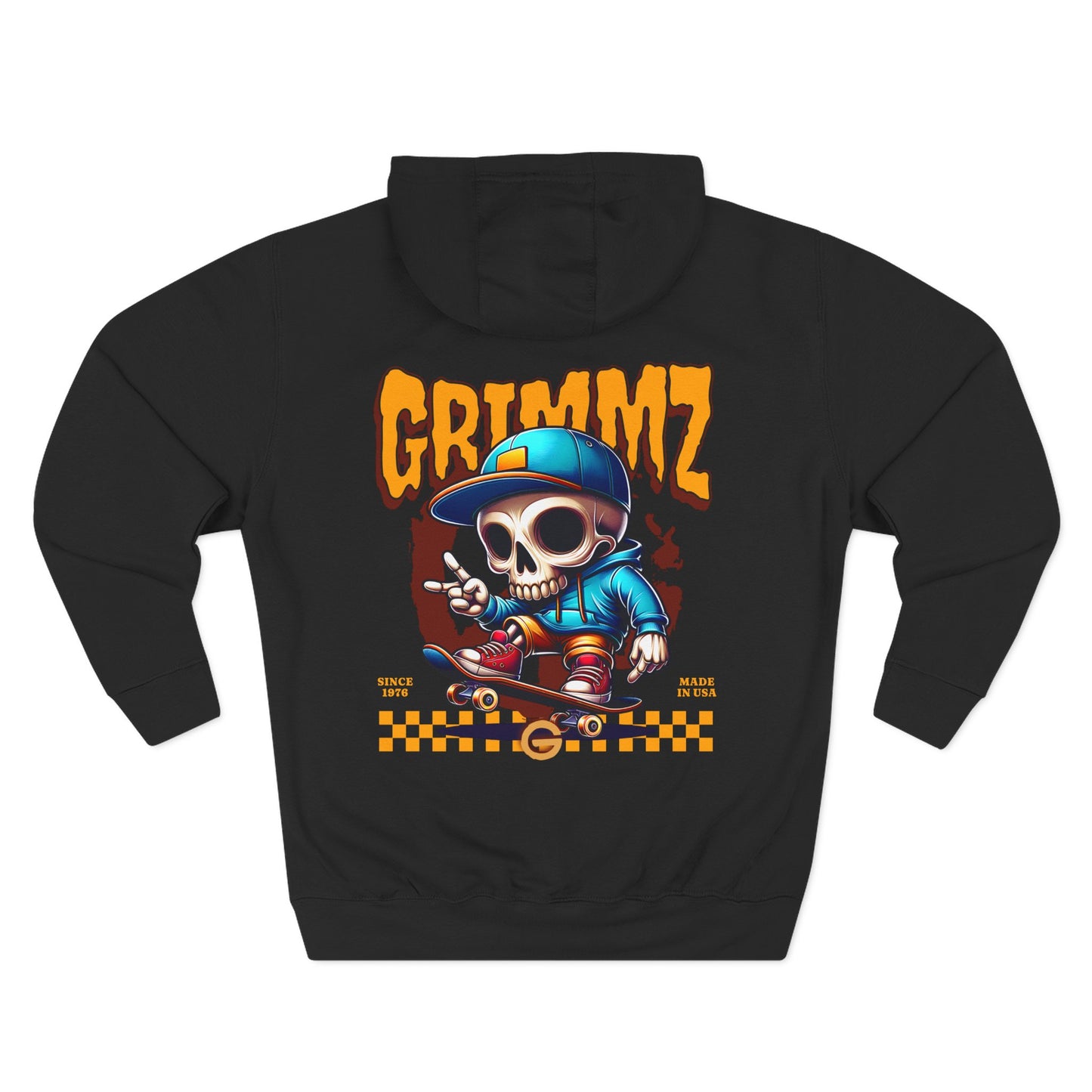Weirdo Graphic Hoodie — Retro Skate Cartoon Fleece Pullover