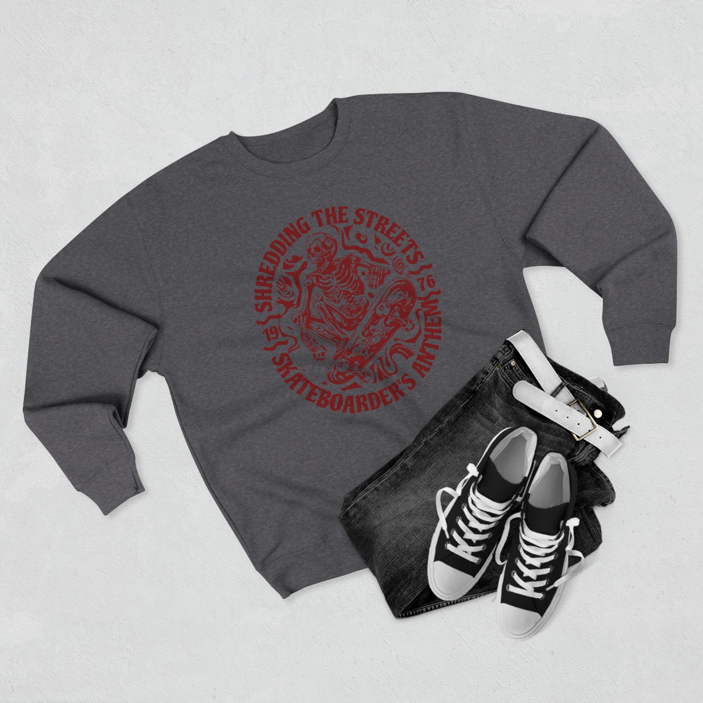 Skate Anthem Shredding Streets Sweatshirt
