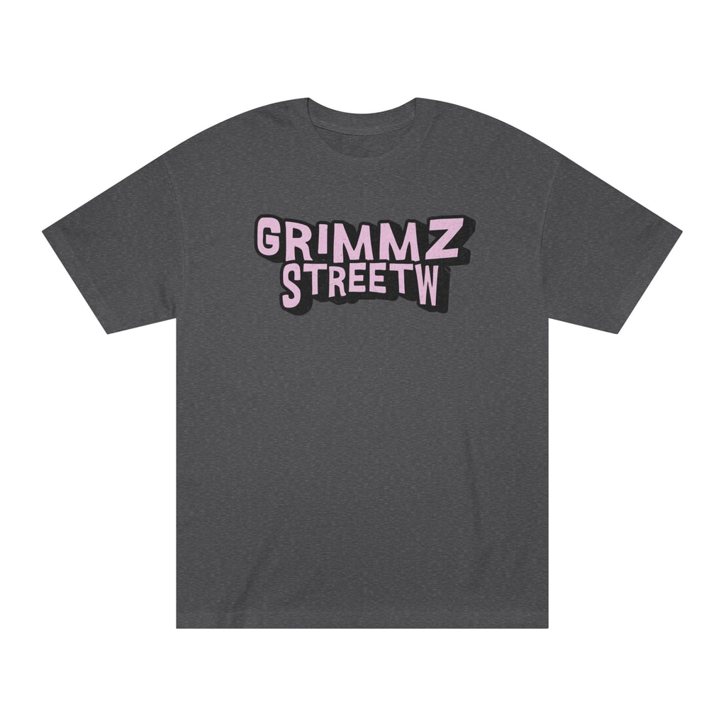 Grimmz Streetwear Tee — Pink Graffiti Logo T-Shirt