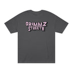 Grimmz Streetwear Tee — Pink Graffiti Logo T-Shirt