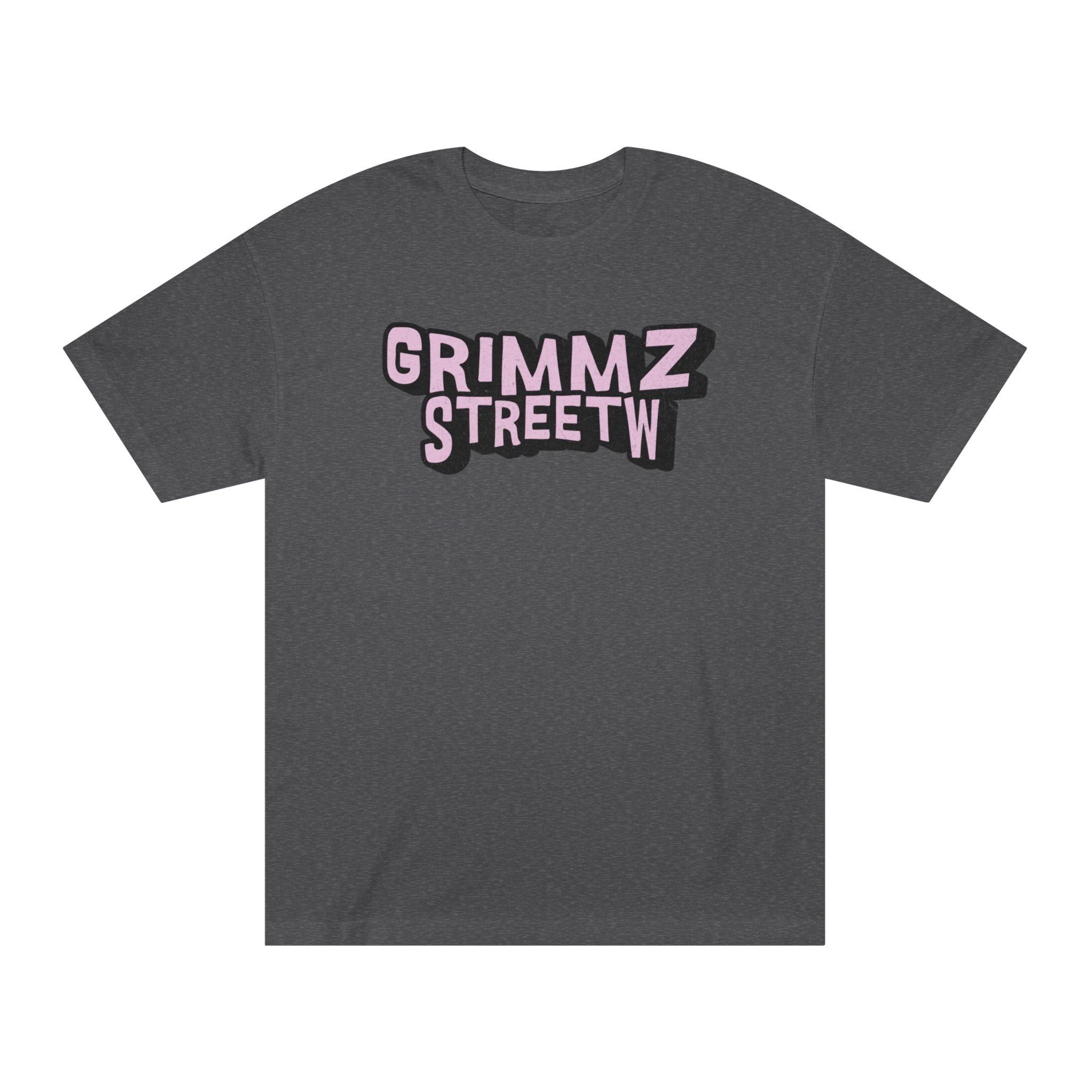 Grimmz Streetwear Tee — Pink Graffiti Logo T-Shirt