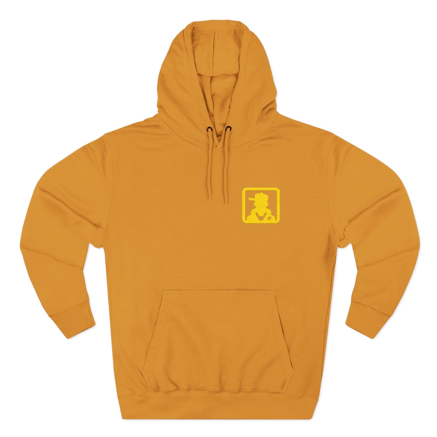 Minimal White Pocket Logo Hoodie