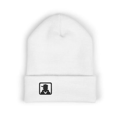 Embroidered Detective Silhouette Cuffed Beanie