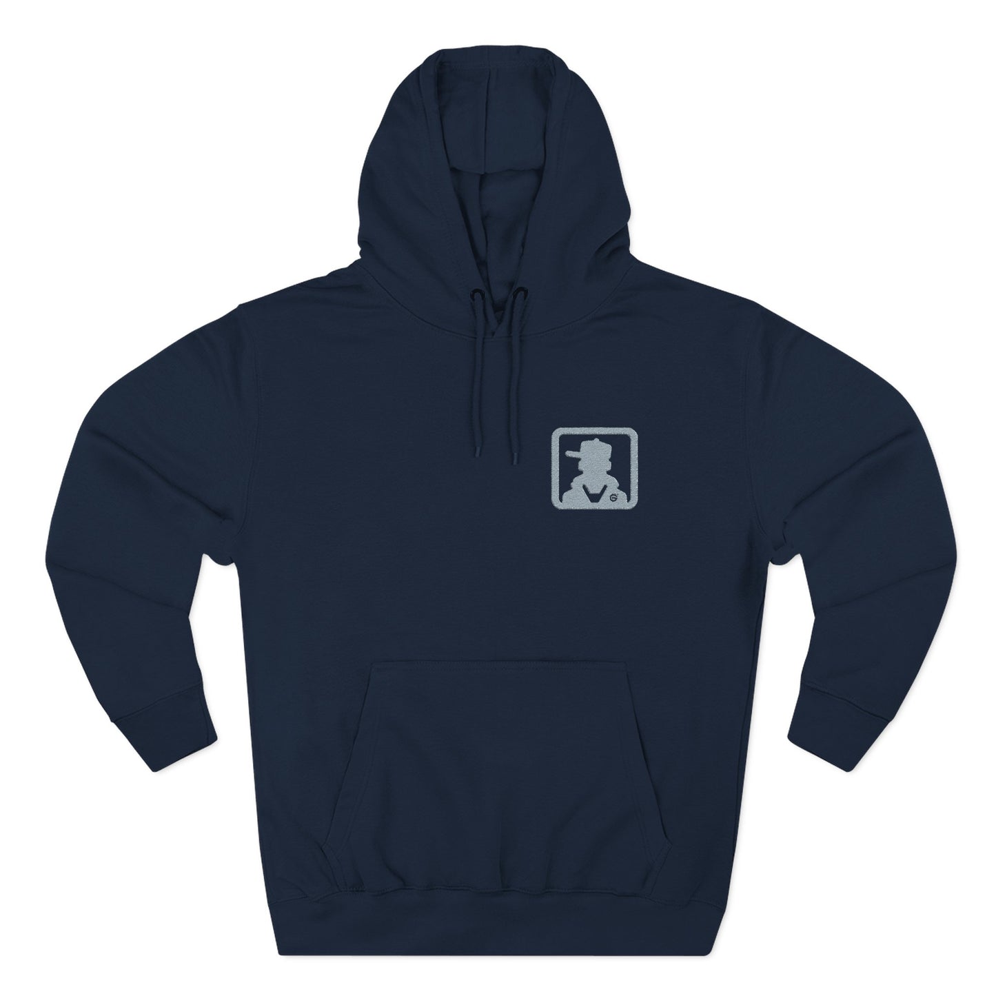 Minimal Pocket Logo White Hoodie