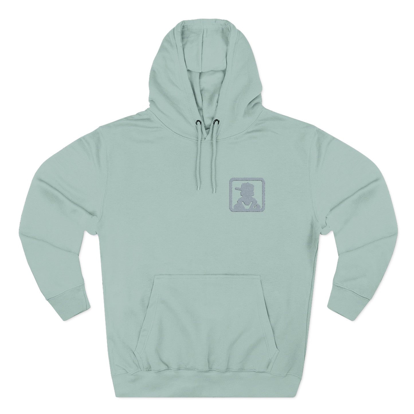 Minimal Pocket Logo White Hoodie
