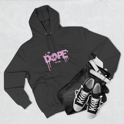 Dope Skull Graphic Hoodie Pink Drip Streetwear