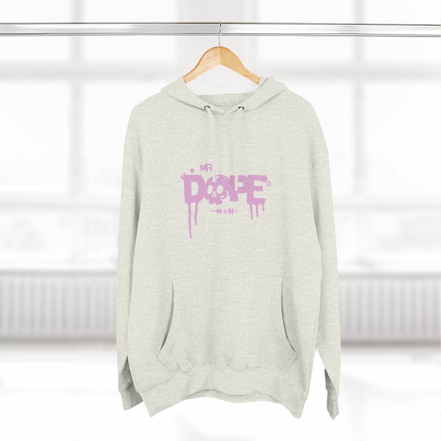 Dope Skull Graphic Hoodie Pink Drip Streetwear