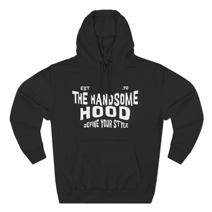 The Handsome Hood Fleece Hoodie - Retro Script Graphic Pullover
