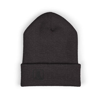 Embroidered Detective Silhouette Cuffed Beanie