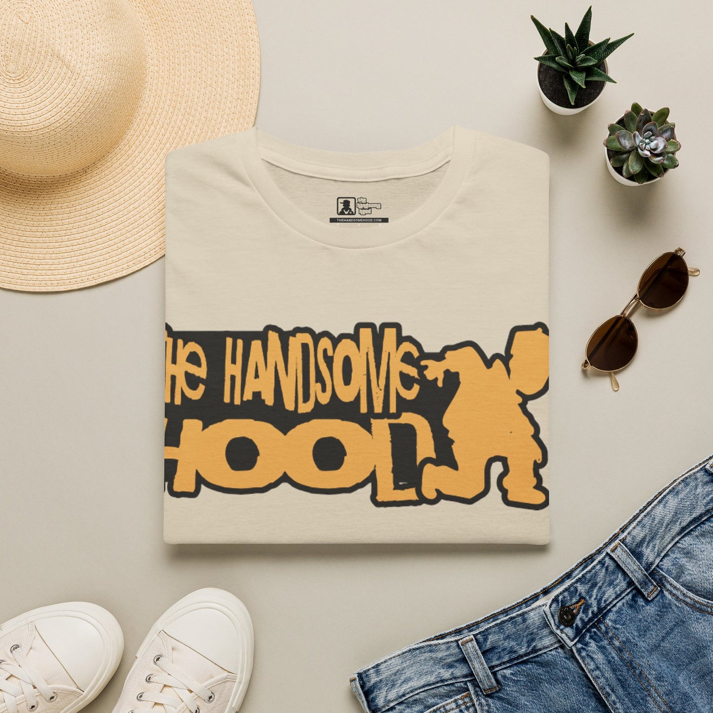 Handsomeschool Graphic T‑Shirt — 'The Handsome Hool' Retro Mascot Tee
