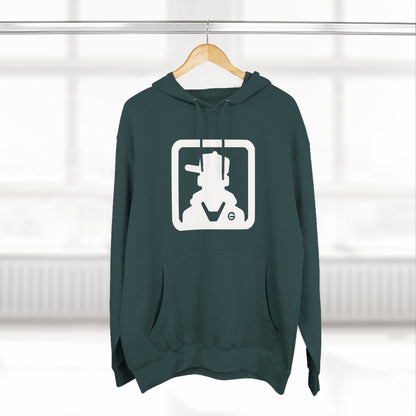 Minimal Square Logo Fleece Hoodie