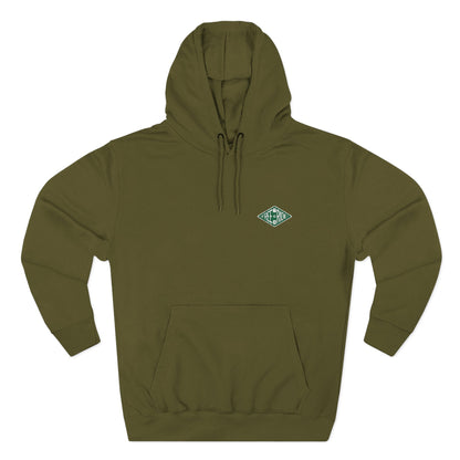 Minimal Green Diamond Logo Hoodie