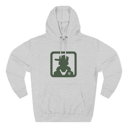 Minimal Green Icon Hoodie Pullover