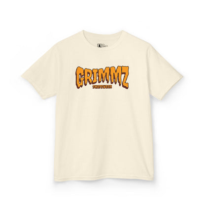 Kids Tee — GRIMMZ Orange Logo Graphic Shirt
