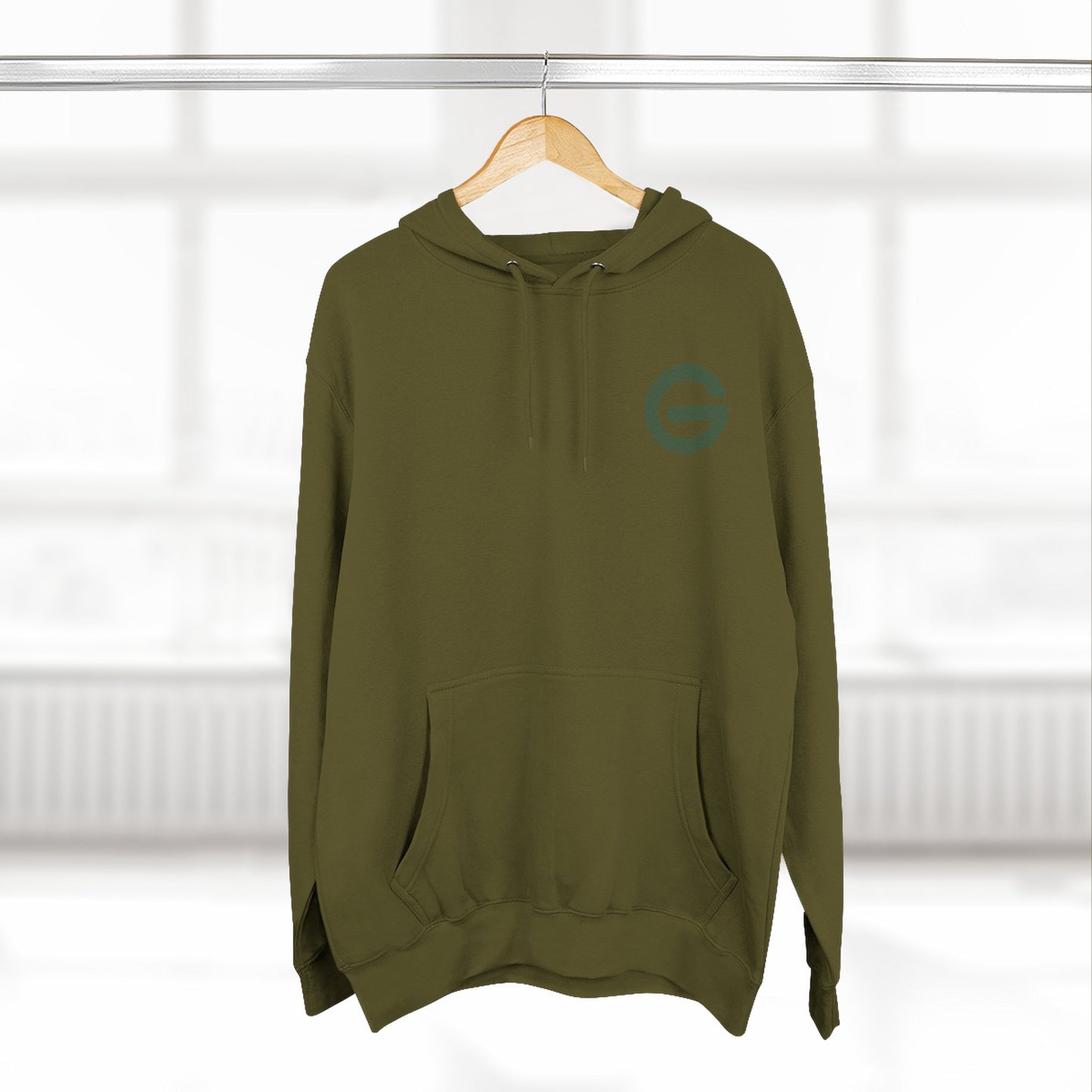 Minimalist Green 'G' Logo Hoodie