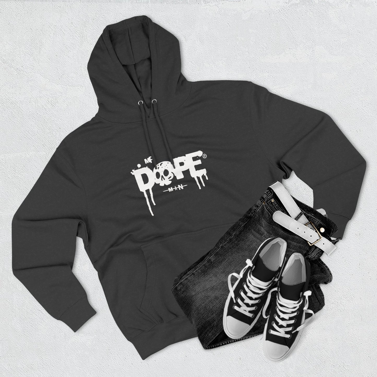 Classic White Three-Panel Hoodie
