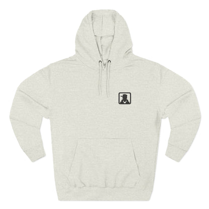 Silhouette Crest Hoodie — Minimal Monogram Graphic Fleece