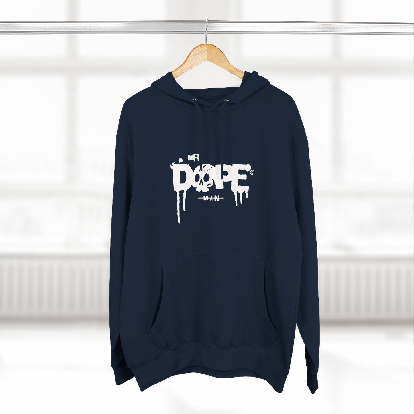 Classic White Three-Panel Hoodie