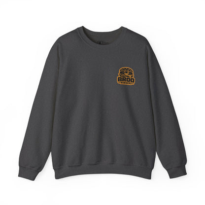 Burger Logo Sweatshirt — 'BROO Burgers' Retro Fast Food Crewneck