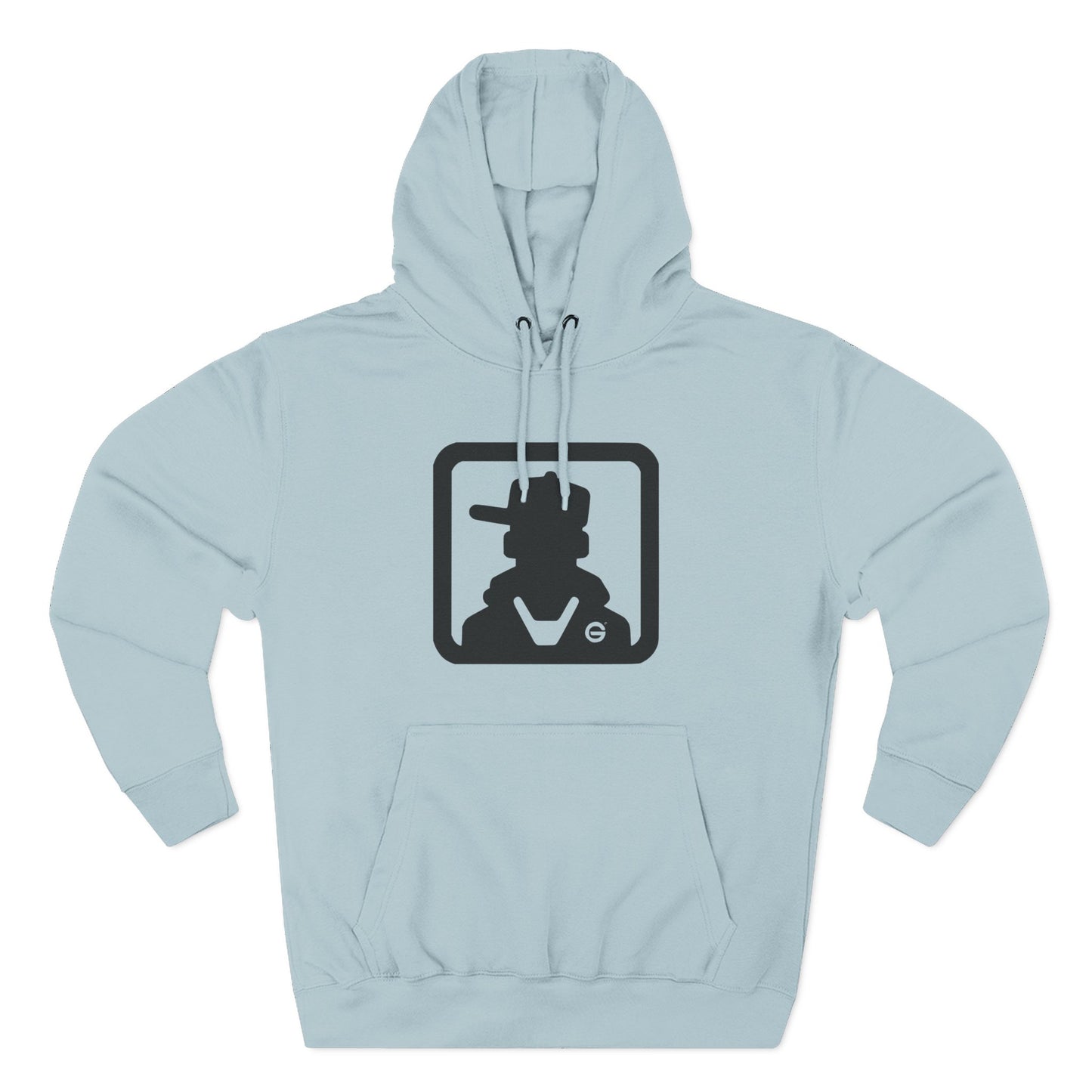 Minimal Silhouette Streetwear Fleece Hoodie
