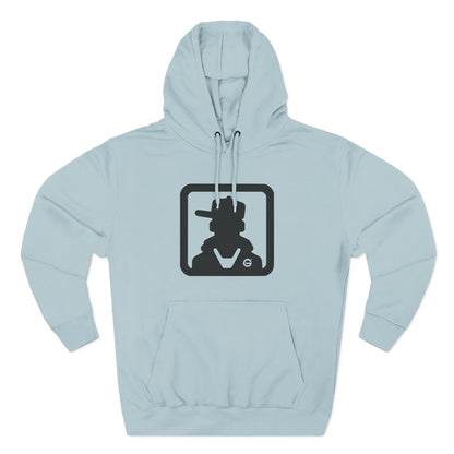 Minimal Silhouette Streetwear Fleece Hoodie