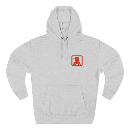 Minimal Red Lantern Chest Hoodie