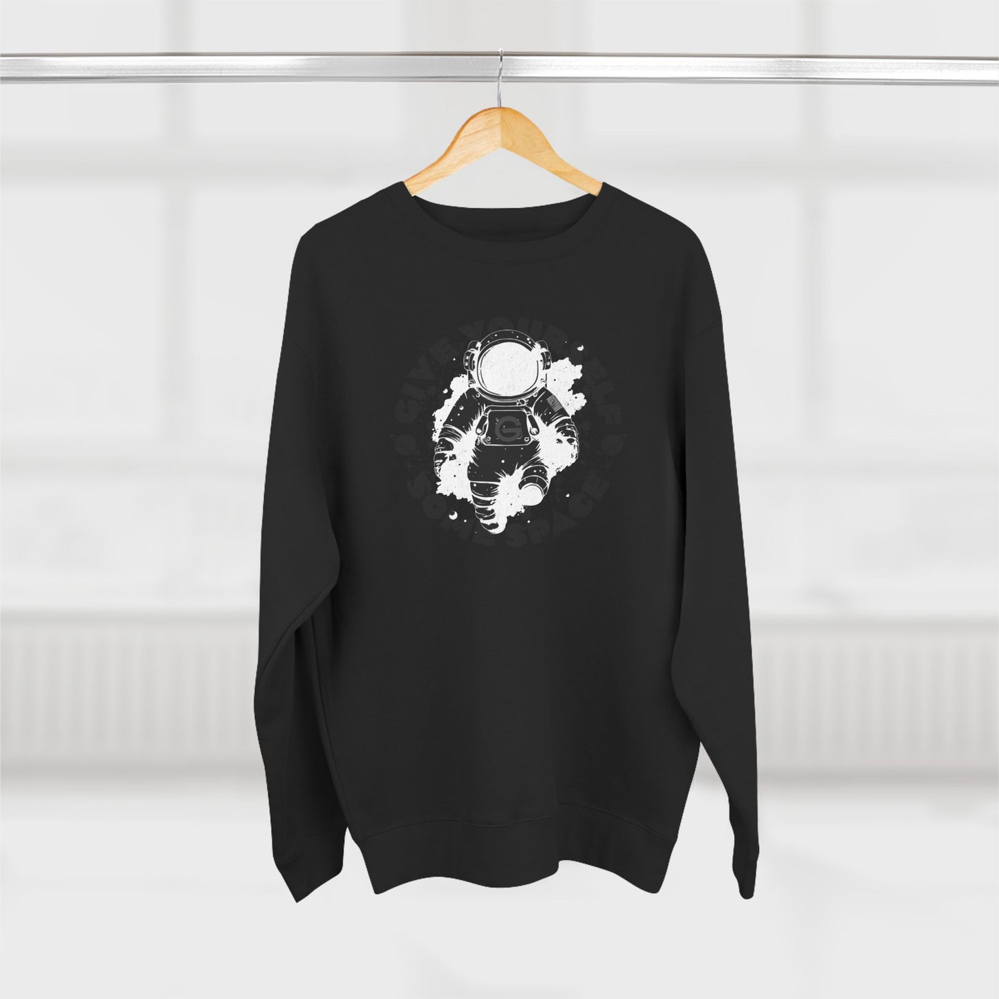 Space Astronaut Graphic Crewneck Sweatshirt