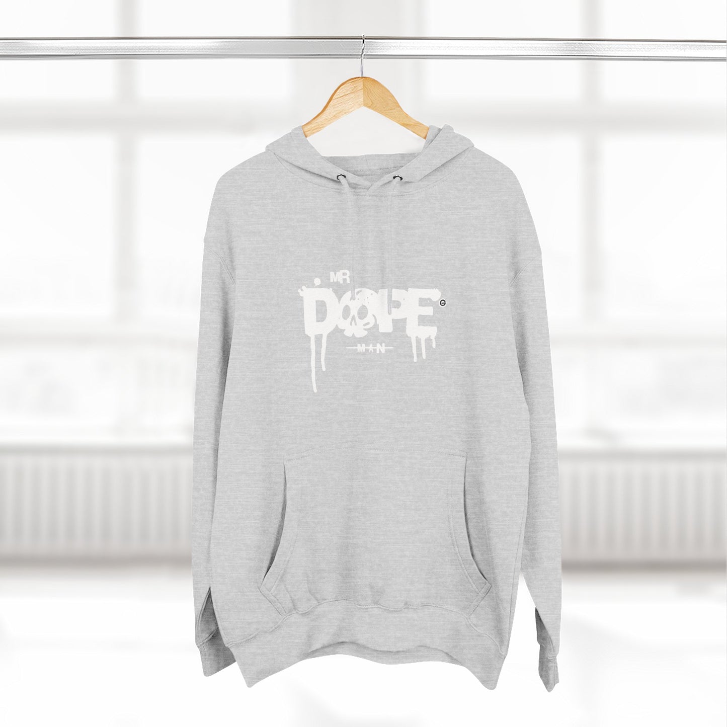 Classic White Three-Panel Hoodie